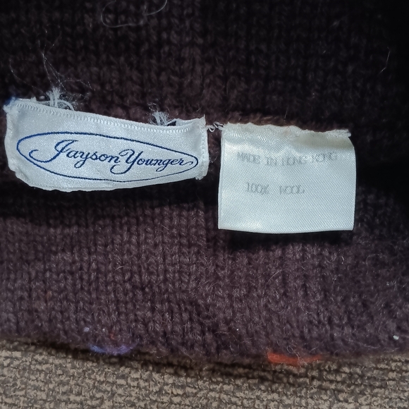 80s Sweater Wool Thick Knit Fall Winter Vintage Ski Jumper Hong Kong XL Pullover - Picture 9 of 11